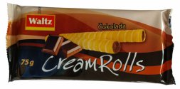 WALTZ ROLLS 75g  čokoládové Balenie:20ks x