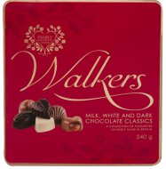 WALKERS 240g mliečna/biela/tmavá (plech) Balenie:10ks x