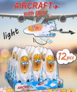 AIRCRAFT WITH LIGHT 10g Balenie:12ks x 12display